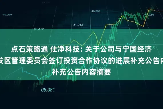 点石策略通 仕净科技: 关于公司与宁国经济技术开发区管理委员会签订投资合作协议的进展补充公告内容摘要